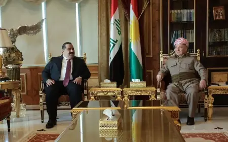 Başkan Barzani Azim Koalisyonu Başkanı Musenna Samerrai'yi kabul etti