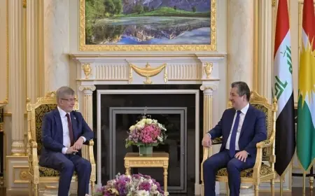 Mesrur Barzani, Ahmet Davutoğlu'nu kabul etti