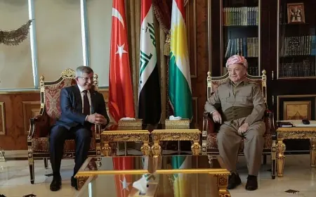 Başkan  Barzani, Ahmet Davutoğlu ile Bölgesel Gelişmeleri Görüştü