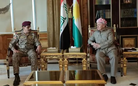 Başkan Barzani, Irak Genelkurmay Başkanı Yarallah'ı Kabul Etti