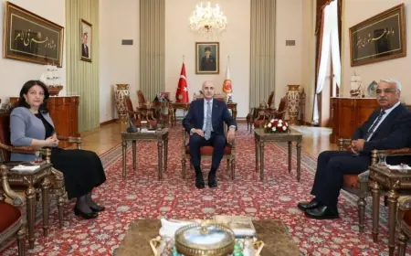 İmralı Heyeti TBMM Başkanı Kurtulmuş ile görüştü
