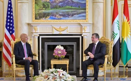 Mesrur Barzani, Tom Barrack'ı kabul etti