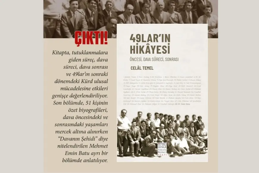 Celal Temel'in "49'ların Hikâyesi" kitabı yayımlandı