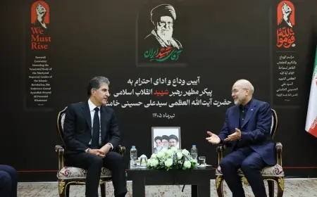 Neçirvan Barzani, İran Meclis Başkanı Kalibaf ile bir araya geldi