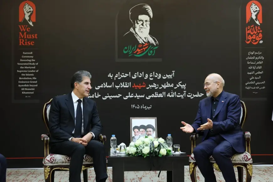 Neçirvan Barzani, İran Meclis Başkanı Kalibaf ile bir araya geldi