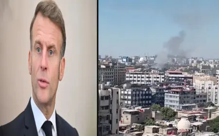 Şam'da Macron'un kaldığı otelin yakınlarında patlama