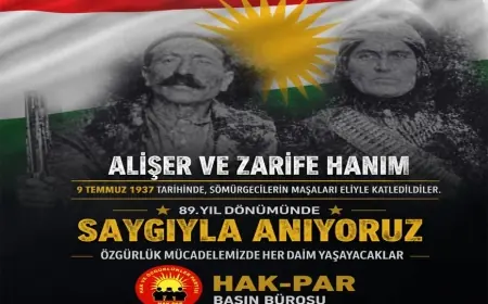 HAK-PAR: Alişer ve Zarife Xanım, Özgürlük Mücadelemizde Hep Yaşayacak