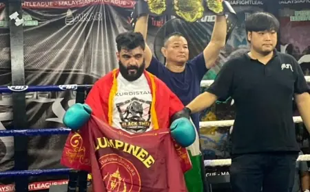 Kürt sporcu Hekar Gerdi, Malezya'da uluslararası kick boks şampiyonu oldu