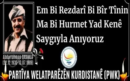 PWK: Dr. Abdurrahman Kasımlo’yu Saygıyla Anıyoruz