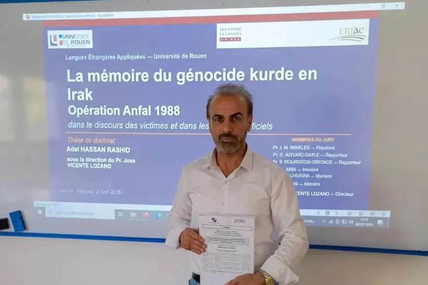 Kürt araştırmacıdan Fransa’da tarihi başarı: Enfal teziyle doktor unvanı aldı