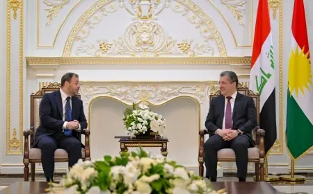Mesrur Barzani, AB Ofisi Başkanı'nı kabul etti
