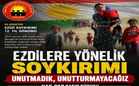 HAK-PAR: Ezdilere Yönelik Soykırımı Lanetliyoruz