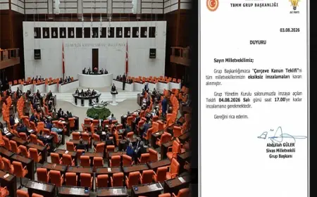 "Çerçeve Yasa" kanun teklifi imzaya açıldı