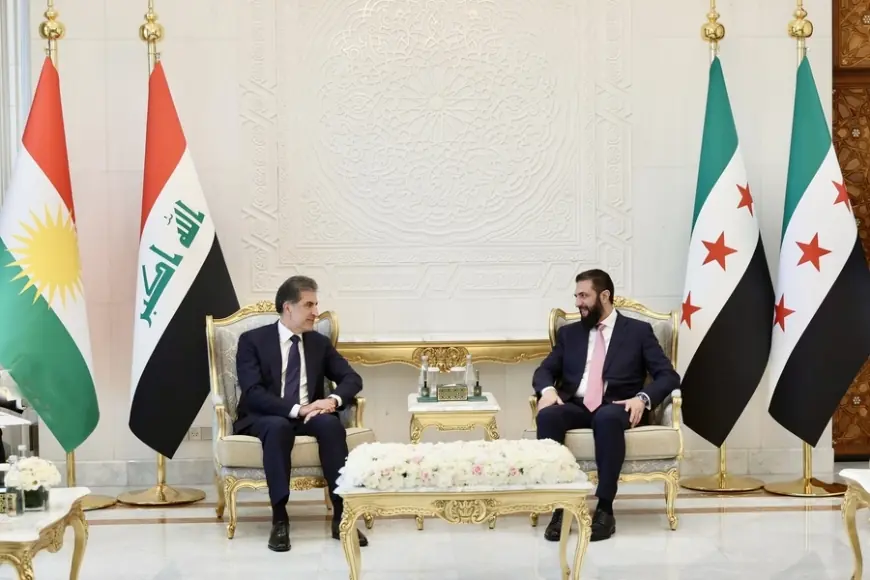 Ahmed Şara, Neçirvan Barzani ile görüşmesinin ardından Kürtçe paylaşım yaptı