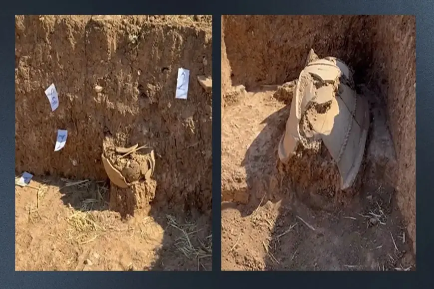 Kürdistan Bölgesi’nde tarihi keşif: 2 bin 100 yıllık tabut ve hamile kadın heykeli bulundu!