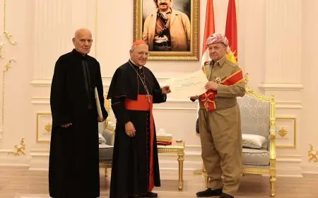 Başkan Barzani’ye Vatikan Papası’ndan yüksek düzeyde onur nişanı