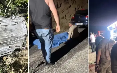 Bingöl'de feci kaza: Araç uçuruma yuvarlandı 4 ölü 5 yaralı