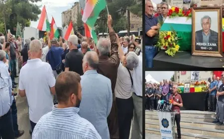 PWK Kitlesel Bir Şekilde Kürt Yurtseveri Mehdi Zana'nın Cenaze Merasimine Katıldı