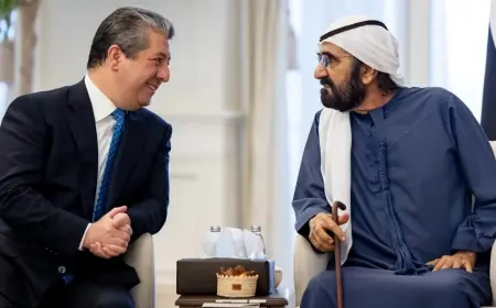 Başbakan Mesrur Barzani, BAE Devlet Başkanı Al Nahyan ile görüştü