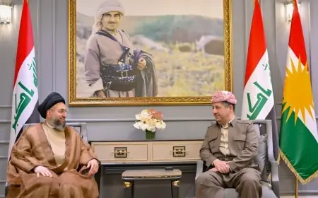 Mesrur Barzani Irak Ulusal Hikmet Hareketi lideri Ammar el-Hekim’i kabul etti