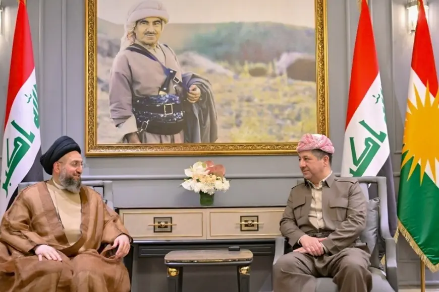 Mesrur Barzani Irak Ulusal Hikmet Hareketi lideri Ammar el-Hekim’i kabul etti