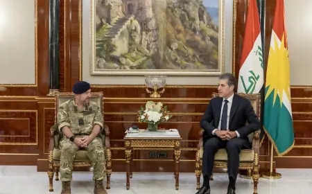 Neçirvan Barzani, İngiliz askeri heyetiyle görüştü