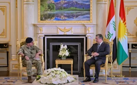 Mesrur Barzani, İngiliz askeri heyetini kabul etti