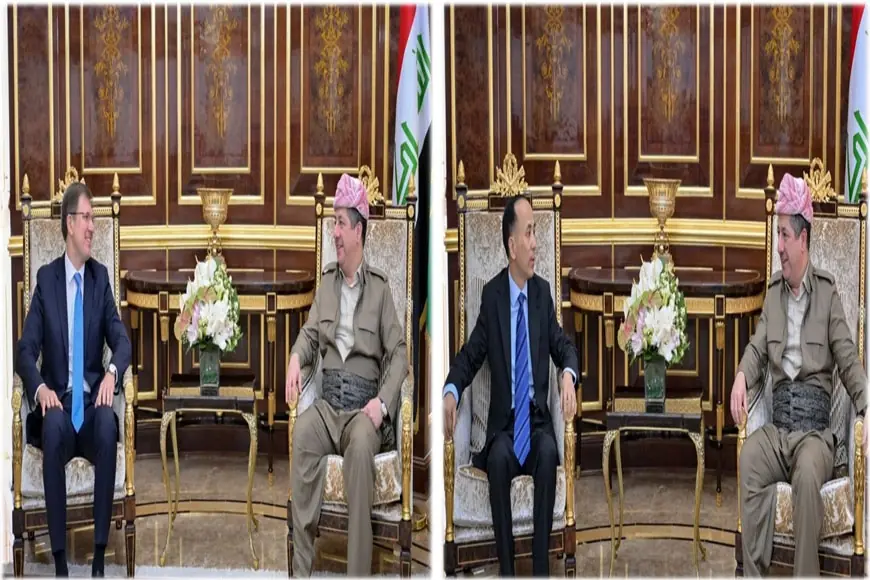 Mesrur Barzani, Rusya ve Çin'in Erbil başkonsoloslarını kabul etti