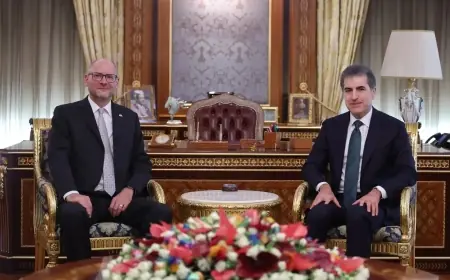 Neçirvan Barzani, İsviçre’nin yeni Irak Büyükelçisi Peter Nelson’ı kabul etti