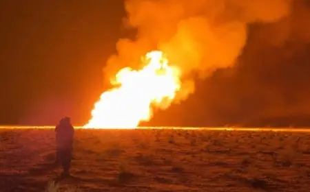 Suriye: Doğal gaz hattında sabotaj nedeniyle yangın