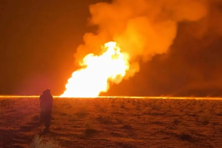 Suriye: Doğal gaz hattında sabotaj nedeniyle yangın