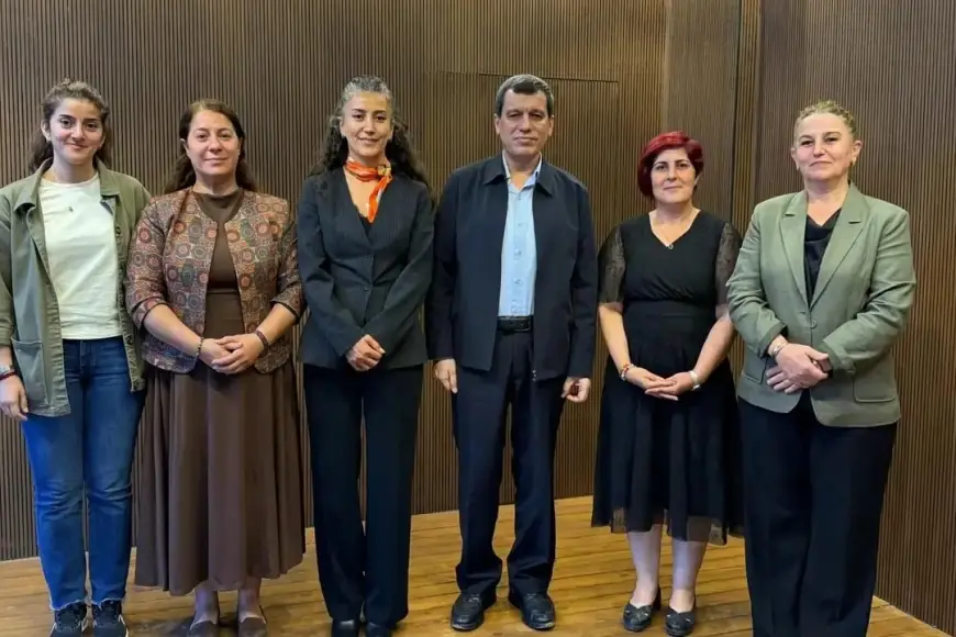 DEM Parti heyeti Mazlum Abdi ile görüştü
