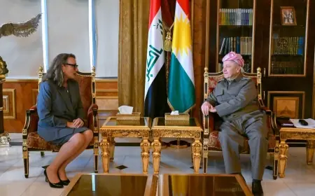 Başkan Barzani ABD'nin Erbil Başkonsolosunu kabul etti