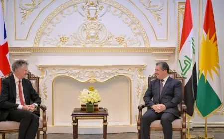 Mesrur Barzani İngiltere'nin Ulusal Güvenlik Danışmanı Jonathan Powell'ı kabul etti