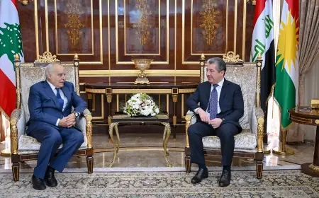 Mesrur Barzani Lübnan Kültür Bakanı Ghassan Salame’yi kabul etti