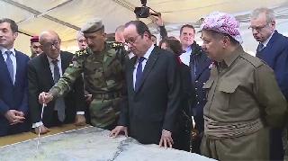 Serokên Kurdistan û Franseyê serdana hêzên pêşmerge kir