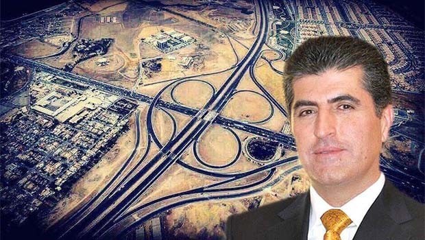 Nêçîrvan Barzanî caddeya 120 metrî li Hewlêrê vedike