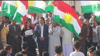 Kurdên Êzîdî, dijî dagîrkeri û zilma Heşdî Şeibî xwepêşandan lidarxistin