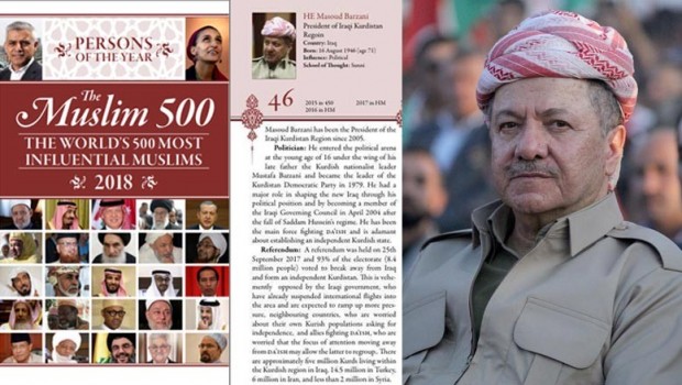 Serok Barzanî di nav kesayetên Misilman yên herî bi bandor da