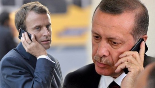 Piştî hişyariyên Fransa li ser Efrînê, Erdogan telefona Macron kir
