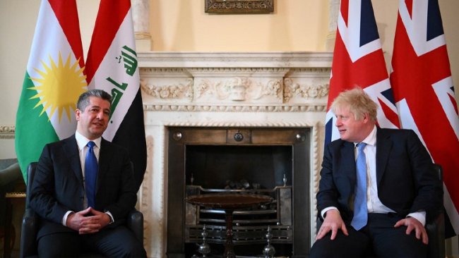 Serokwezîr Mesrur Barzanî ligel Borîs Johnson civiya