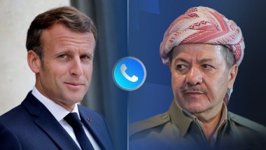Serok Barzanî û Macron rewşa Iraq û Herêma Kurdistanê gotûbêj kirin