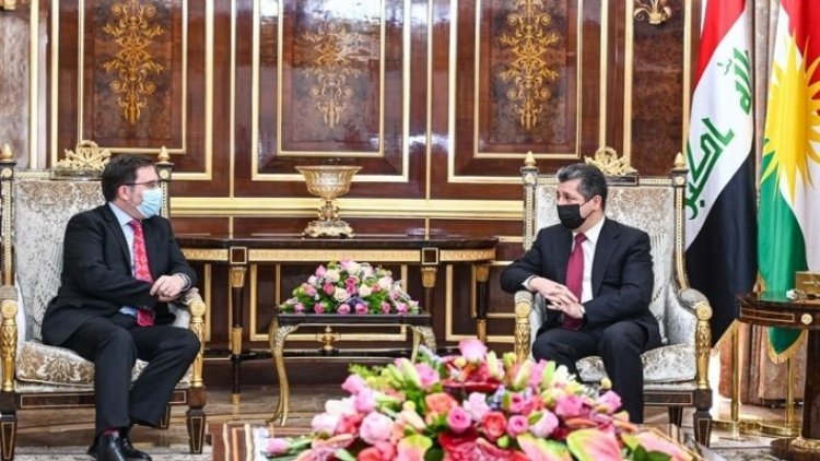 Serokwezîr Mesrûr Barzanî û Balyozê Brîtanya yê li Iraqê civiyan