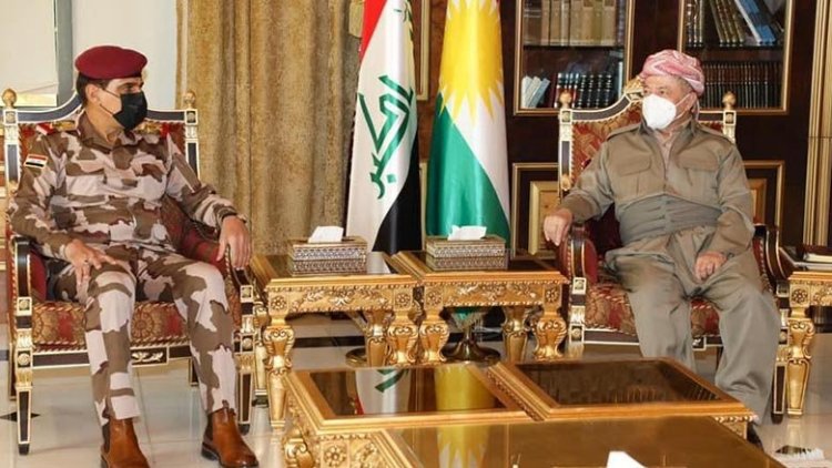 Serok Barzanî pêşwazî li şanda bilind a serbazî û ewlehî ya Iraqê kir