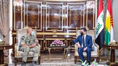 Serokwezîr Mesrûr Barzanî pêşwazî li general Karl Harris kir