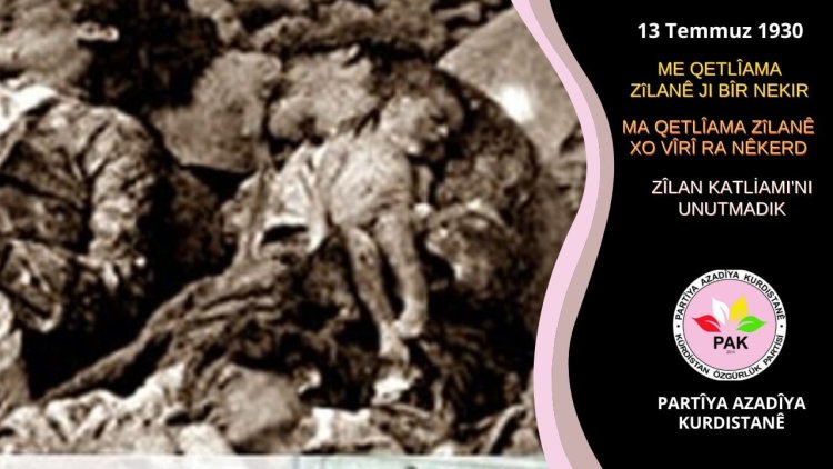 PAK, em Jenosîda Gelîyê Zîlan jibîr nakin