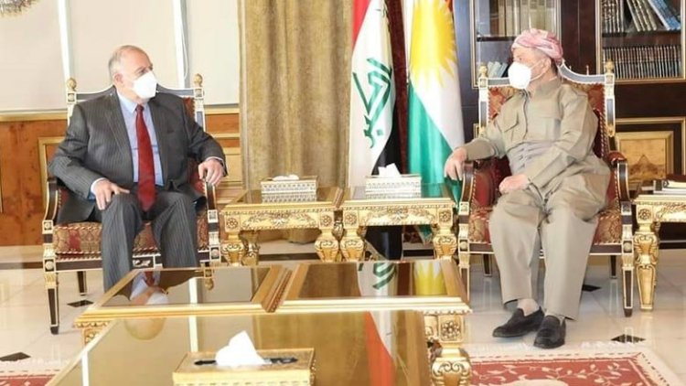Serok Barzanî pêşwazî li Serokê Bereya Rizgarî û Geşepêdan dike