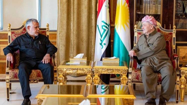 Serok Barzanî û Hadî Amirî bo çareseriya krîza siyasî li Iraqê bang li aliyan kirin