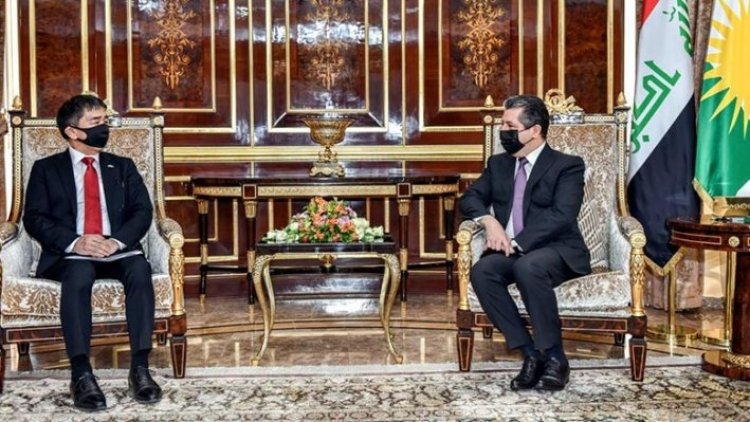 Mesrûr Barzanî pêşwazî li Balyozê Japonya yê li Iraqê kir  