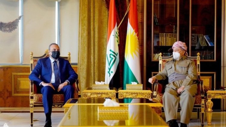 Serok Barzanî ligel Mistefa Kazimî hevdîtin pêkanî